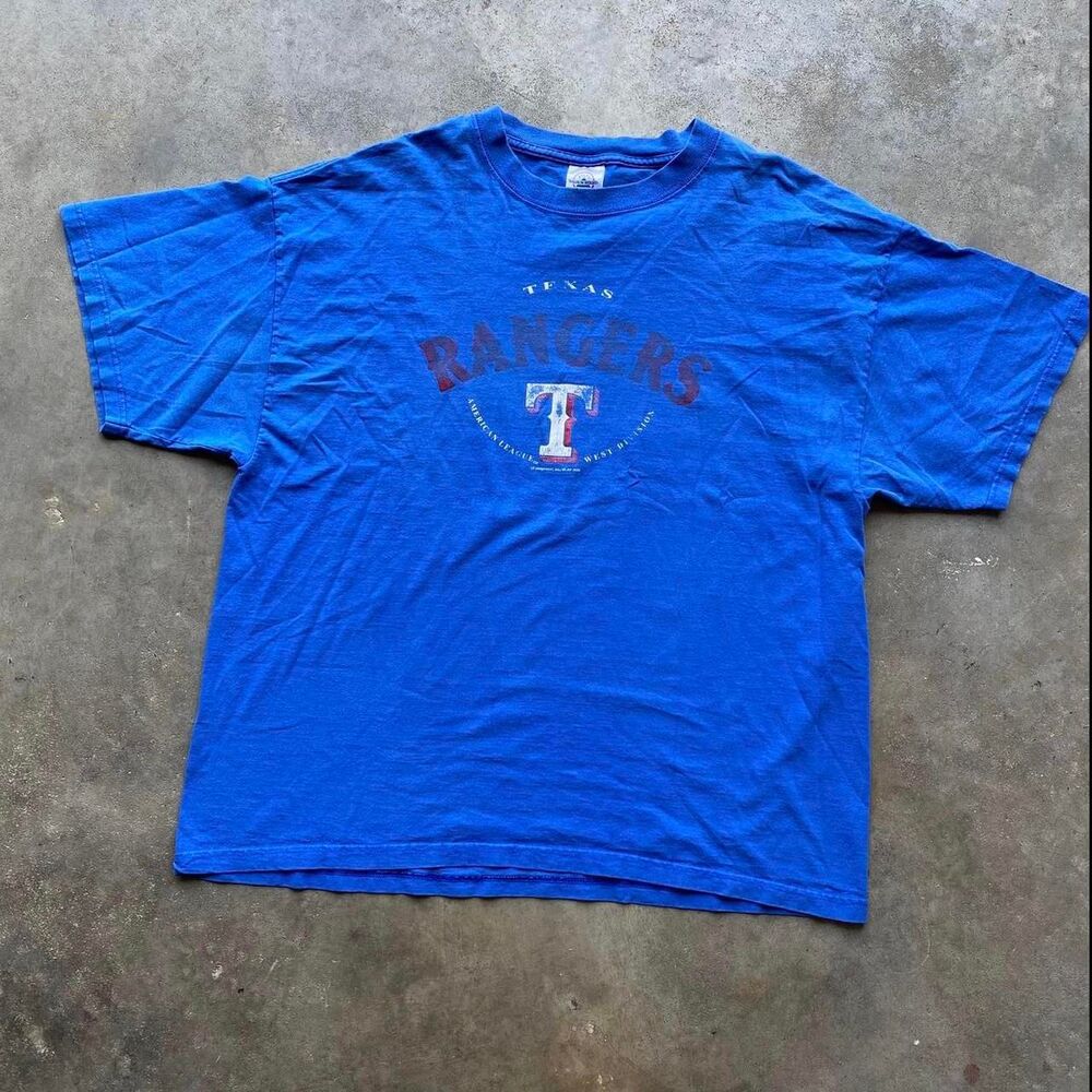 Vintage Texas Rangers T Shirt Mens XL Blue MLB 2005 VF Imagewear‎ Baseball Tee